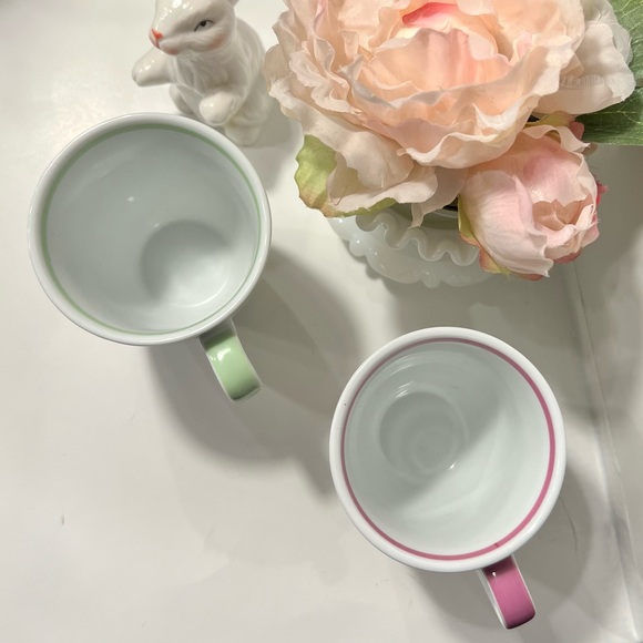 Starbucks 2007 Spring Bunny Hop & Chick Peep Coffee Cups 7 oz Easter Mugs Set 2 - Picture 4 of 15